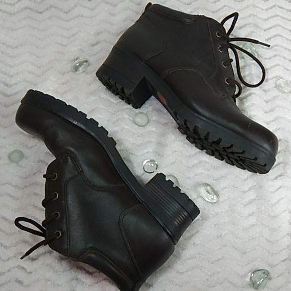 Sporto Shoes - EUC Sporto Leather Lace-Up  Ankle Brown Boots - 8W
